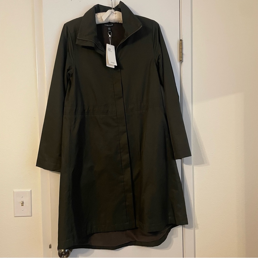 Eileen Fisher Dark Green Trench Coat